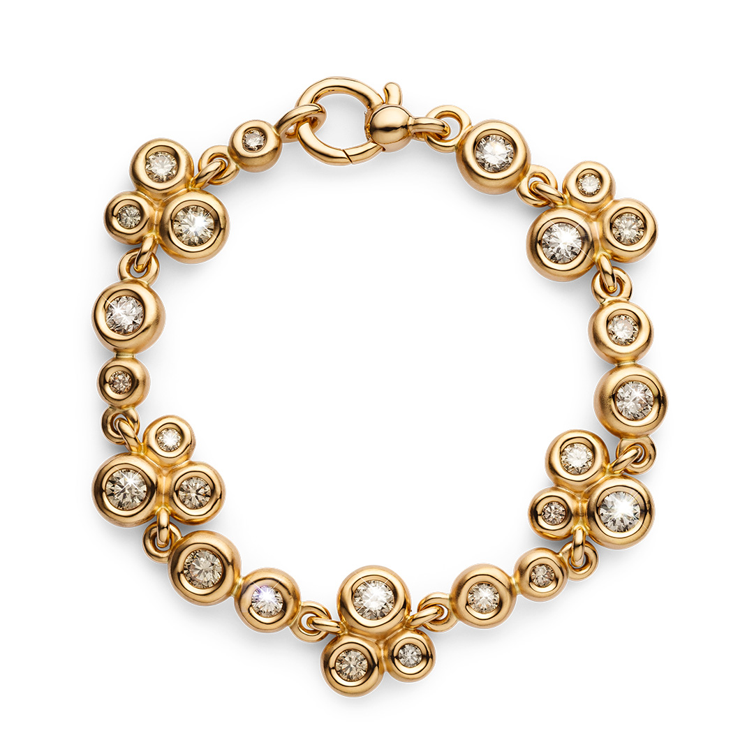 OEDING-ERDEL Jewellery Ostia-Armband 750/- Roségold 25 Brillanten braun VSI, 7,68 ct. Länge M Ref.-Nr.: 05.04.03.008.01.02